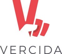 VERCIDA’s logo, which is a combination of a hand, showing the victory/peace sign and the letter V