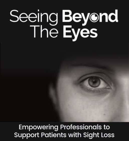 Seeing Beyond the Eyes logo showing a close up of a woman's eye