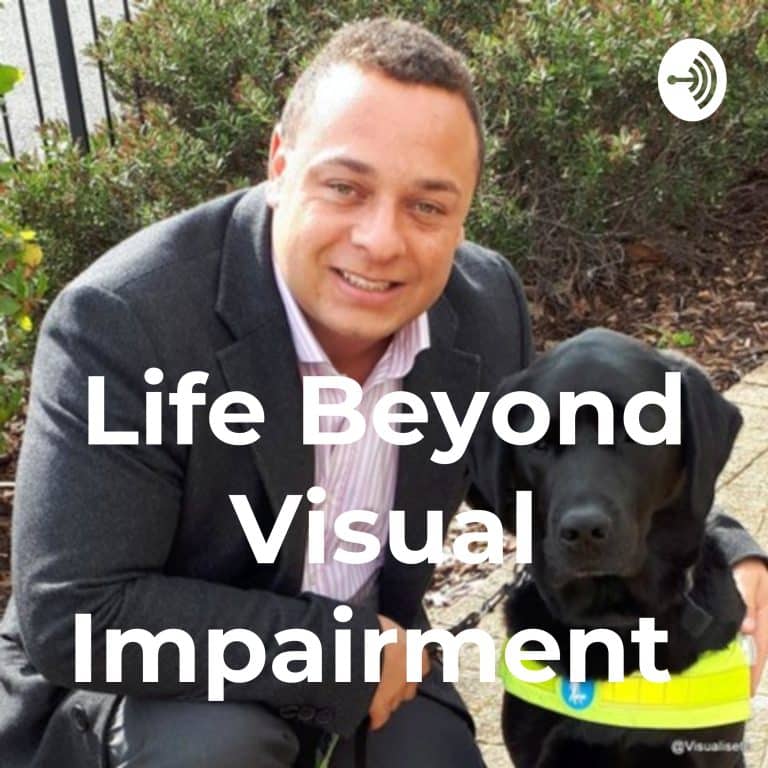 What should occupational health support provide for someone with a visual impairment?